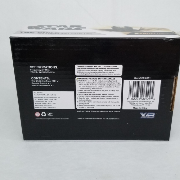 Star Wars Baby Yoda The Child with Pram Remote Control Crib - Picture 8 of 12